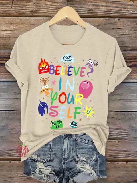 Believe In Yourself Art Print Casual T-shirt