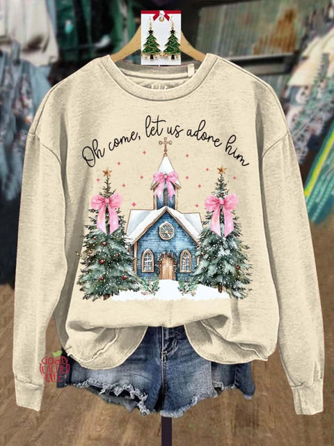 Lovely Christmas Art Print Casual Sweatshirt