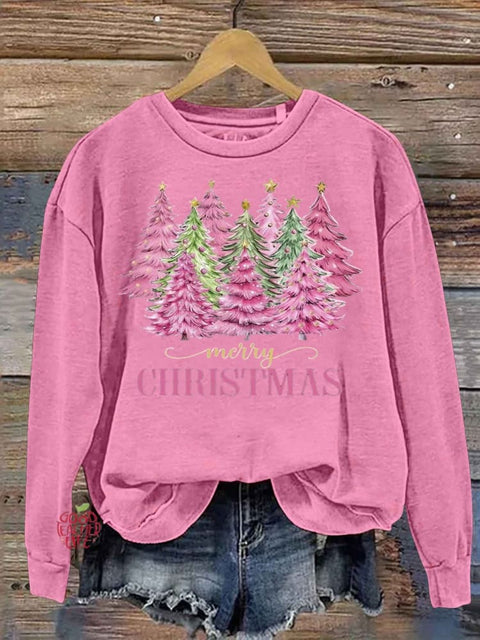 Lovely Christmas Tree Art Print Casual Sweatshirt