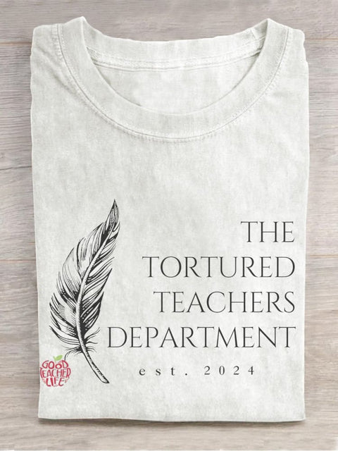 The Tortured Teachers Department Casual Print T-shirt