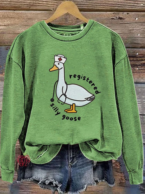 Silly Goose Registered Nurse Gift Casual  Sweatshirt