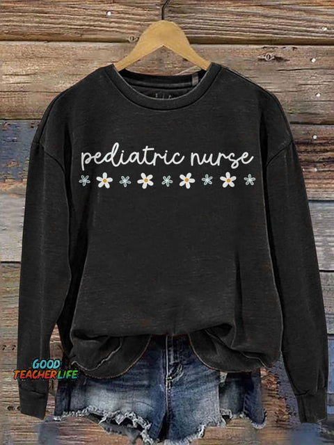Pediatric Nurse Comfort Colors Casual  Sweatshirt