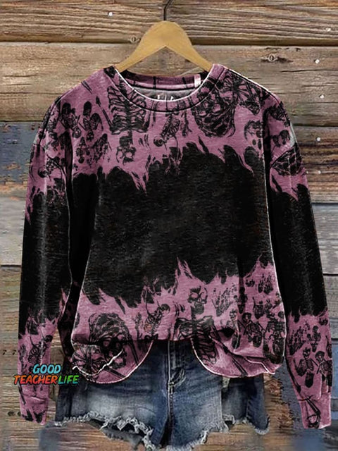 Colorblock Ethnic Tribal Pattern Art Print Casual Sweatshirt