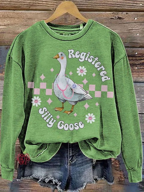 Nurse Gift Registered Silly Goose Casual  Sweatshirt