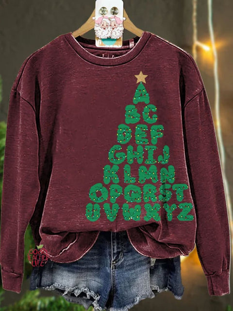 Christmas Alphabet teacher Casual  Sweatshirt