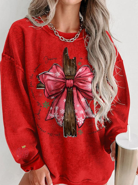 Christmas Jesus is the Reason for the Season Women's Casual Print Sweatshirt