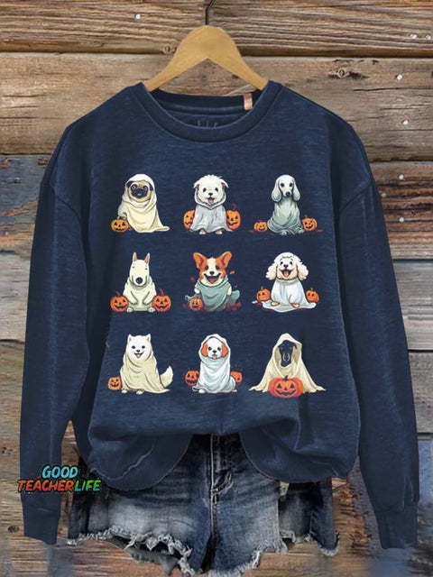 Dog Halloween Teacher Sweatshirt