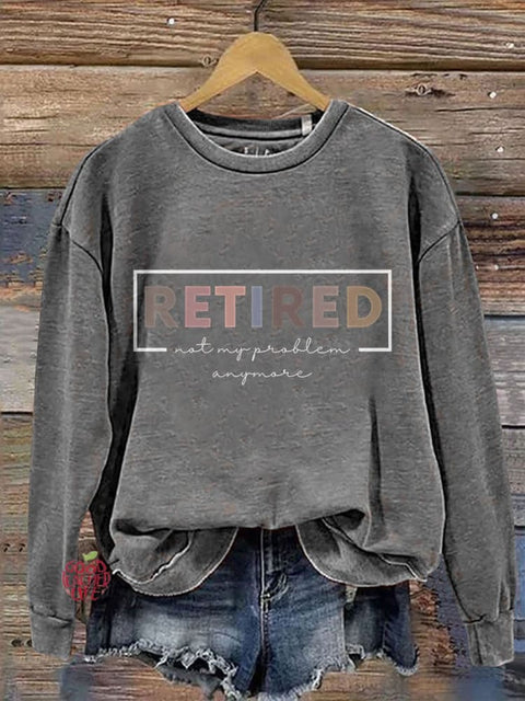 Retirement Retired Teacher Casual Print Sweatshirt