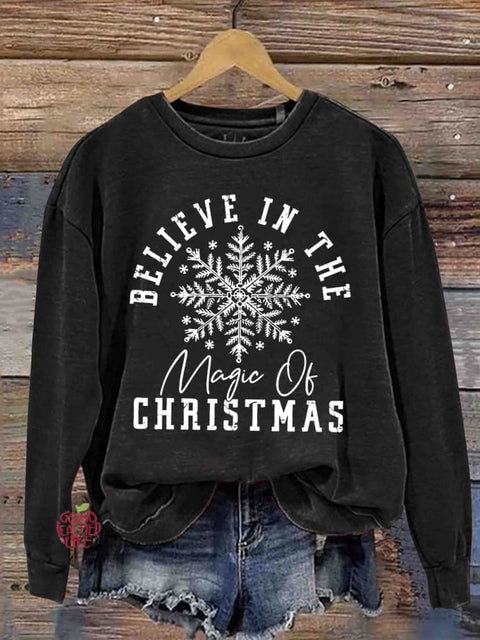 Believe In The Magic Christmas Casual  Sweatshirt