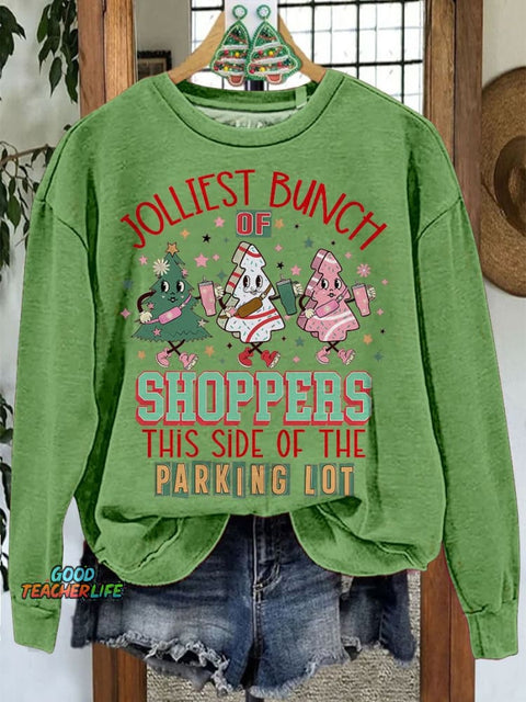 Christmas Shopping Jolliest Bunch Christmas Casual Sweatshirt