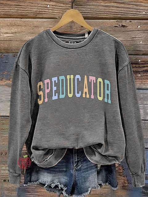 Speducator Special Education Casual Print Sweatshirt