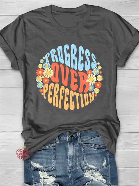 Progress Over Perfection Teacher T-shirt