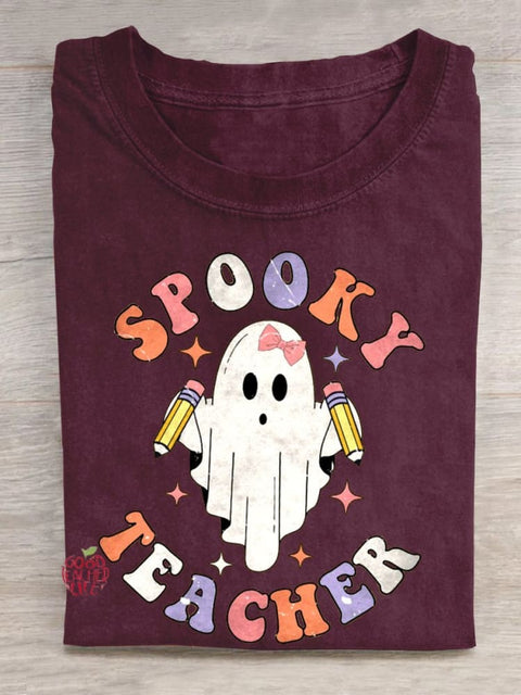 Spooky Teacher Halloween T-shirt