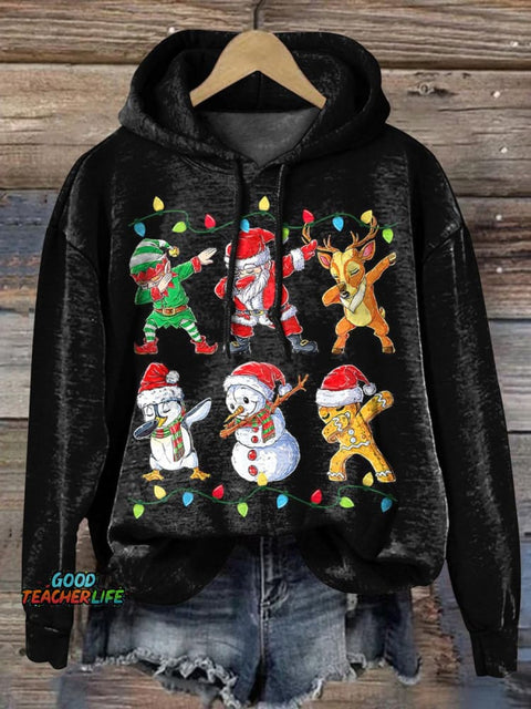Funny Dab Christmas Graphic Printed Casual Sweatshirt