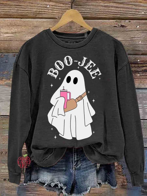 Boo-Jee Ghost Halloween Casual Sweatshirt