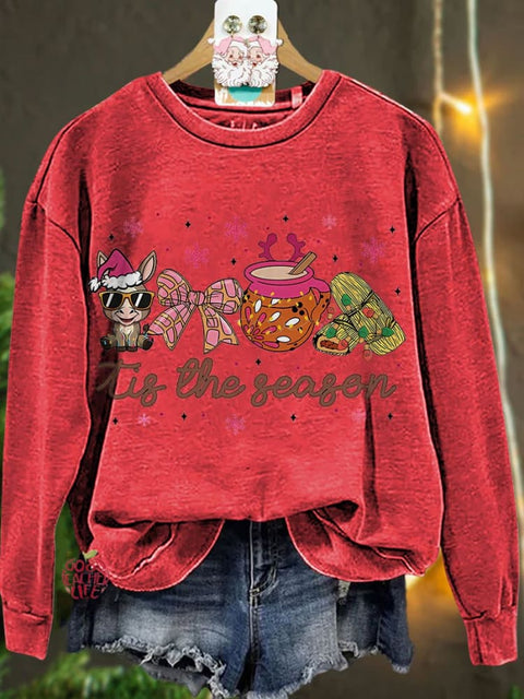 Mexican Christmas Coquette Christmas Tis The Season Casual Sweatshirt