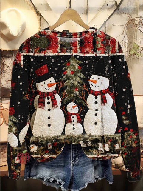 Christmas Snowman Family Casual Sweatshirt