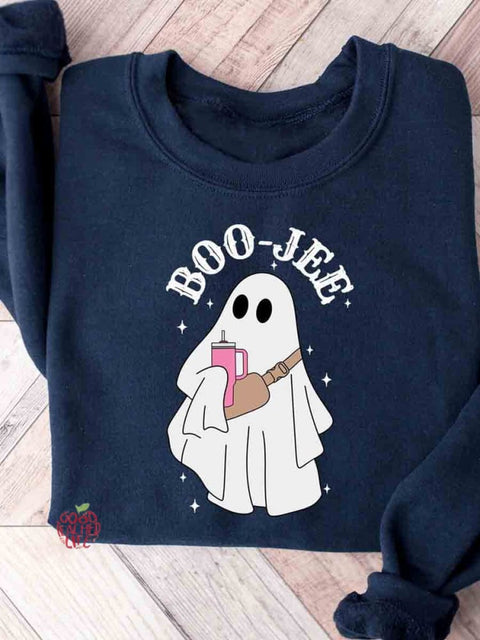 Boo-Jee Ghost Halloween Casual Sweatshirt