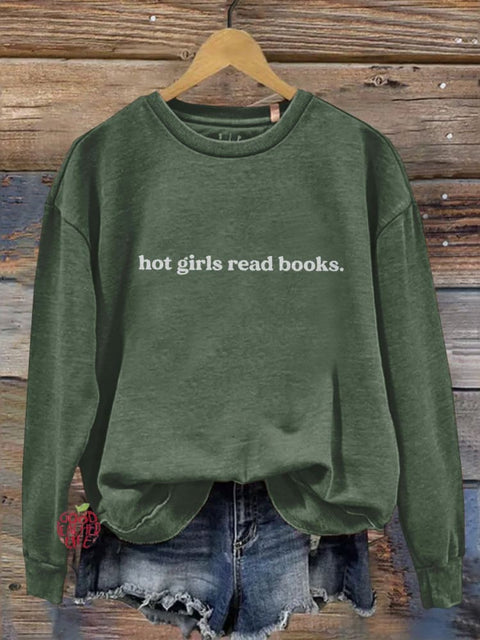 Read More Books Teacher Print Casual Long Sleeve Sweatshirt