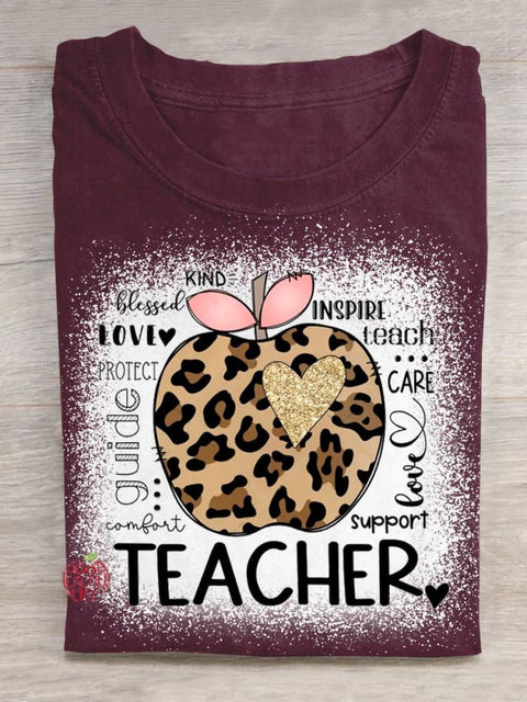 Teacher Leopard T-shirt