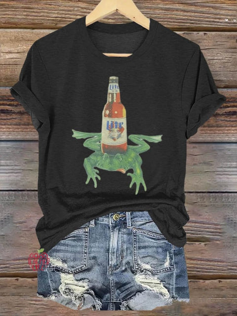 Funny Frog Art Print T-shirt