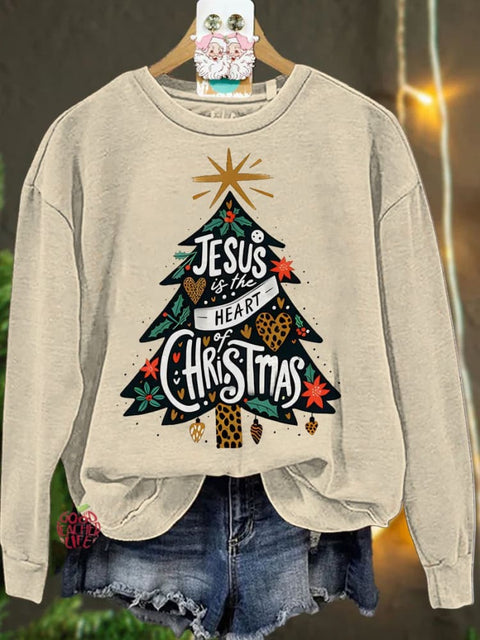 Christmas Jesus Is The Heart of Christmas Casual  Sweatshirt