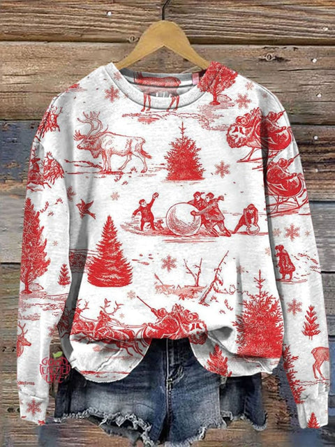 Christmas Art Print Casual  Sweatshirt