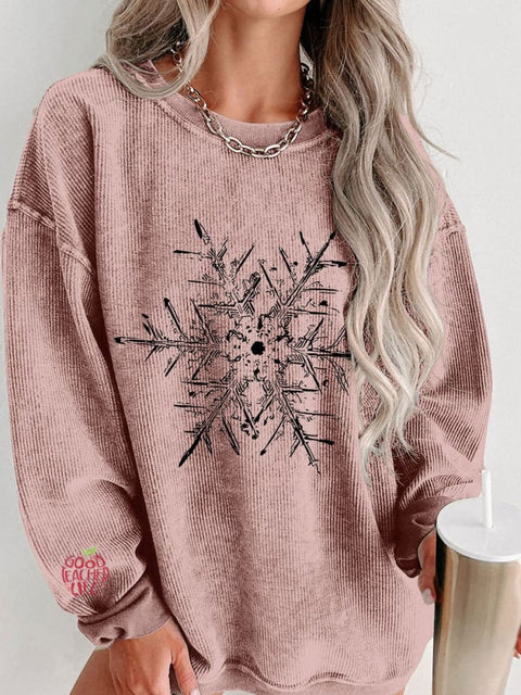 Women's Snowflake Winter Christmas Casual Print Shirt