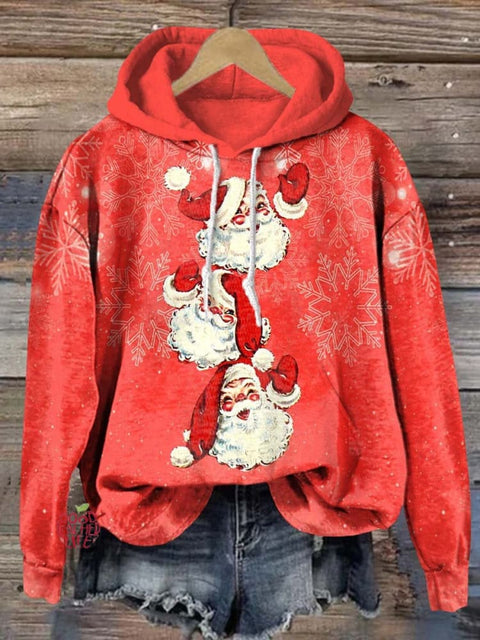 Lovely Christmas Santa Art Print Casual Sweatshirt