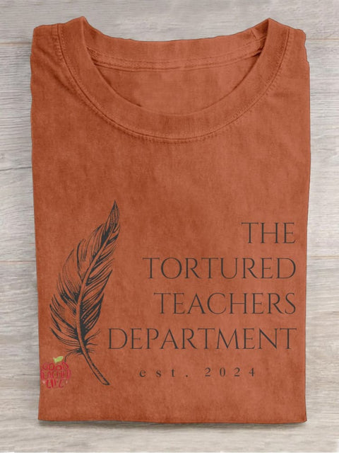 The Tortured Teachers Department Casual Print T-shirt