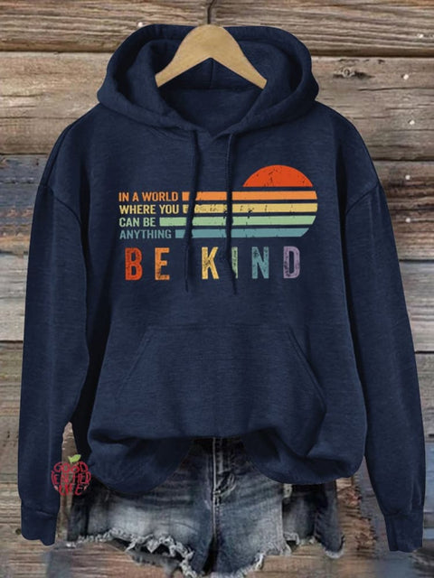 Women's Men's Unisex Be Kind Suicide Prevention Day Print Casual Sweatshirt