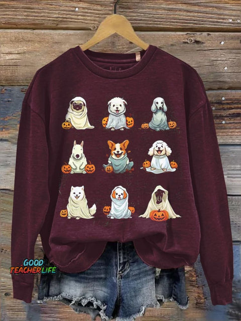 Dog Halloween Teacher Sweatshirt