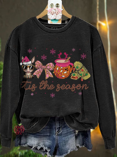 Mexican Christmas Coquette Christmas Tis The Season Casual Sweatshirt