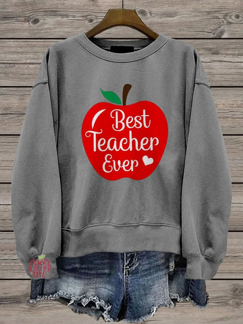 Best Teacher Apple Casual  Sweatshirt