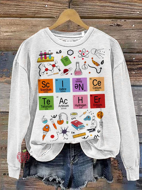 Science Teacher Play With These Equipments Casual  Sweatshirt