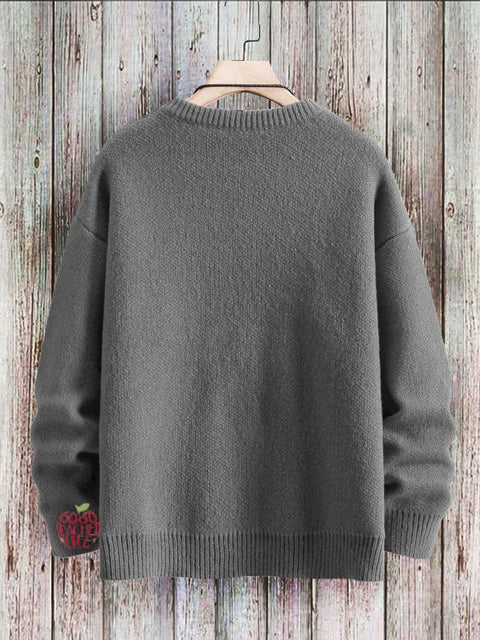 Be Kind It's Really Not That Hard Art Pattern Print Casual Knit Pullover Sweater