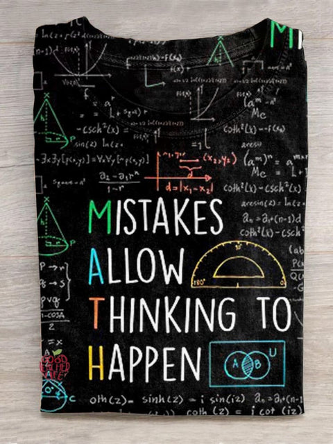 Mistakes Allow Thinking To Happen,Math teacher Casual T-Shirt