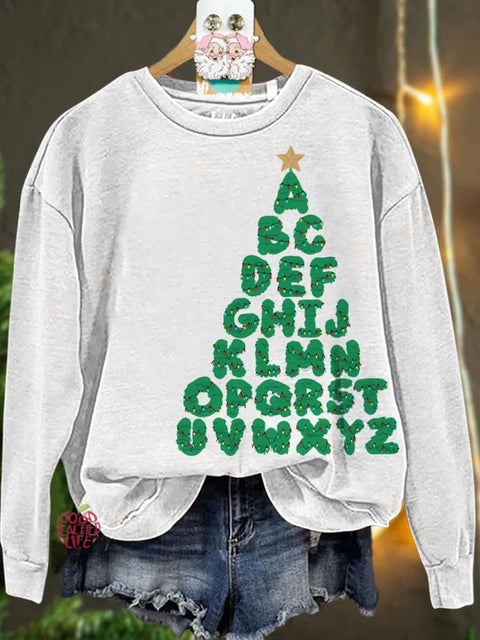 Christmas Alphabet teacher Casual  Sweatshirt