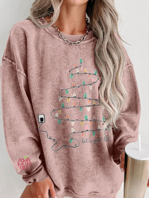 Women's Merry Christmas Christmas Lights Casual Print Sweatshirt