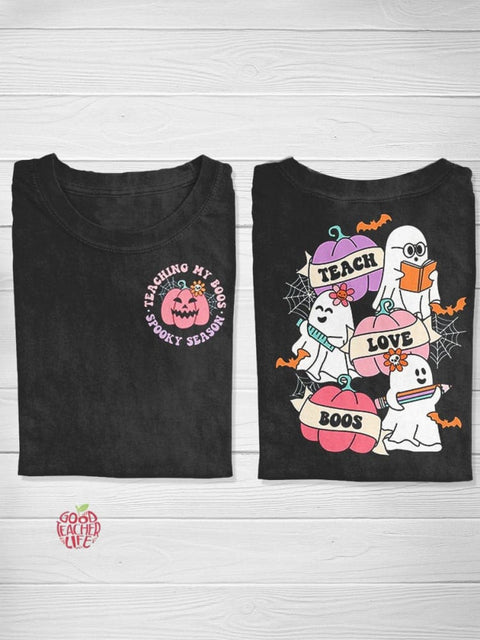 Halloween Ghost Teacher Casual T-Shirt