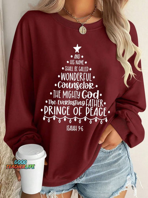 Religious Christmas Art Print Casual Sweatshirt