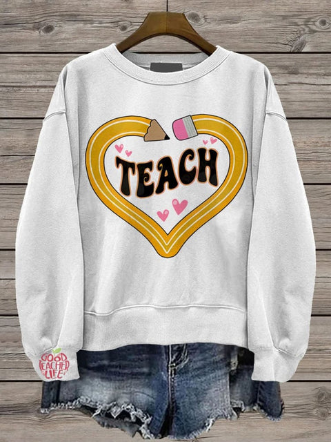 Retro Teacher Casual  Sweatshirt