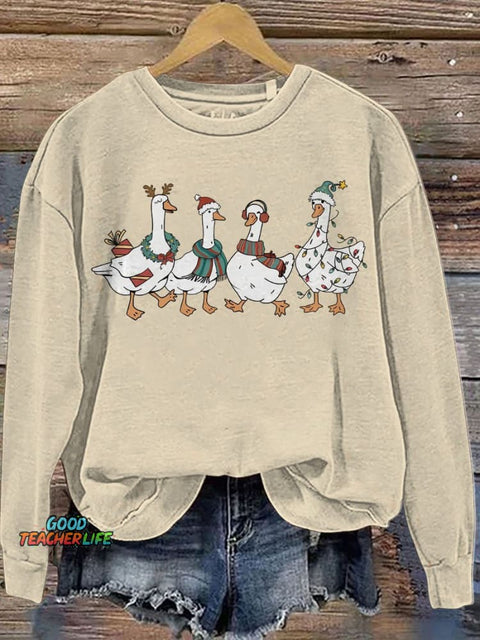 Silly Goose University Christmas Casual  Sweatshirt