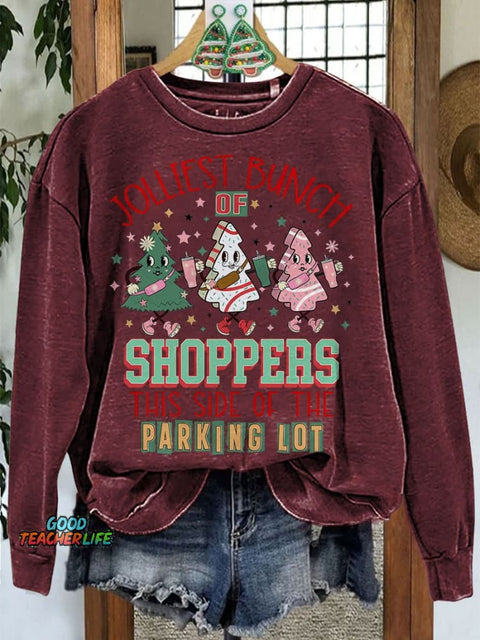 Christmas Shopping Jolliest Bunch Christmas Casual Sweatshirt