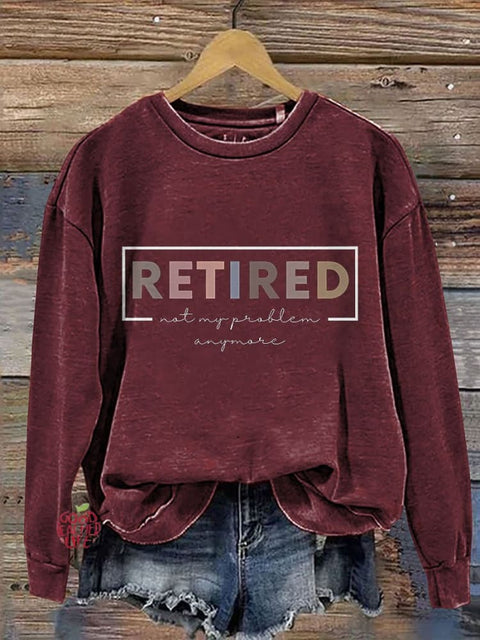 Retirement Retired Teacher Casual Print Sweatshirt