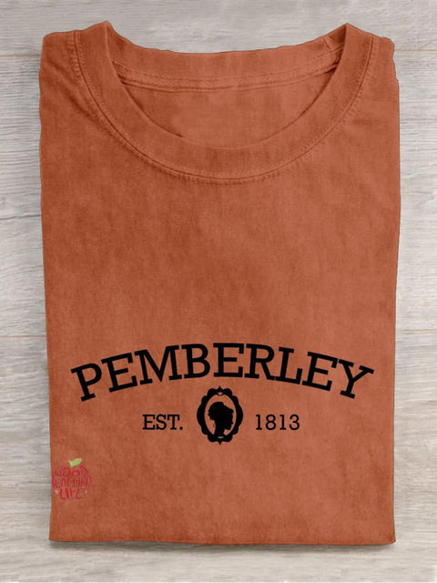 Pemberley EST 1813 Teacher Casual Print T-shirt