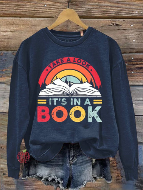 Take a Look it's in a Book Casual Sweatshirt