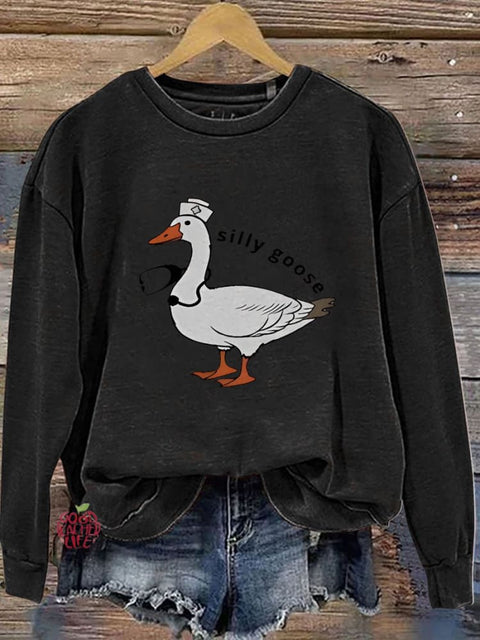 Silly Goose Nurse Gift Casual  Sweatshirt