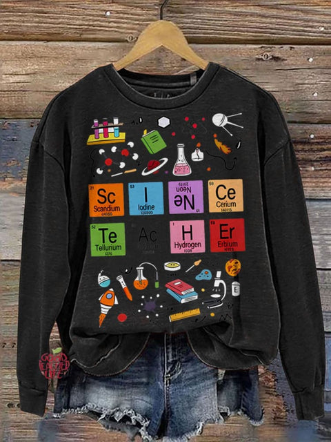 Science Teacher Play With These Equipments Casual  Sweatshirt