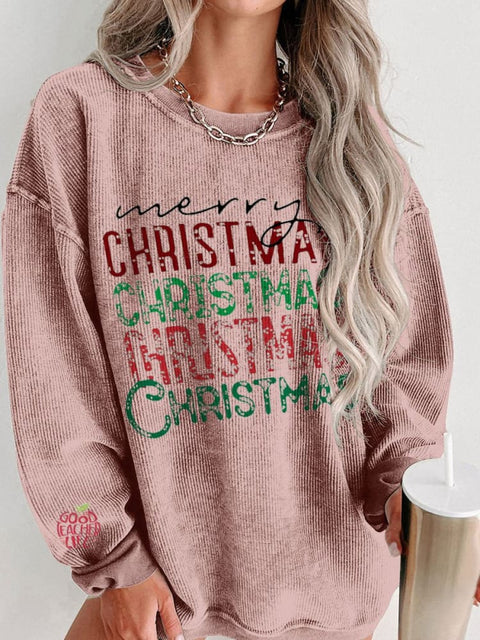 Women's Merry Christmas Casual Print Sweatshirt